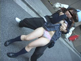 街角女子高生おっぱいモミモミダッシュ！！