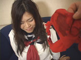 女子高生の染みパンティ-３